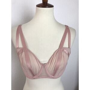 Victoria's Secret Lingerie Bra Unlined Balconette Sheer Underwire Very Sexy